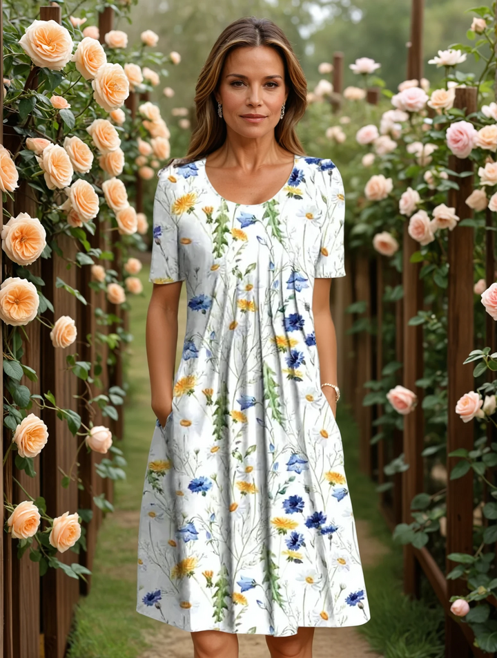 Marianne | Elegant Floral Midi Dress