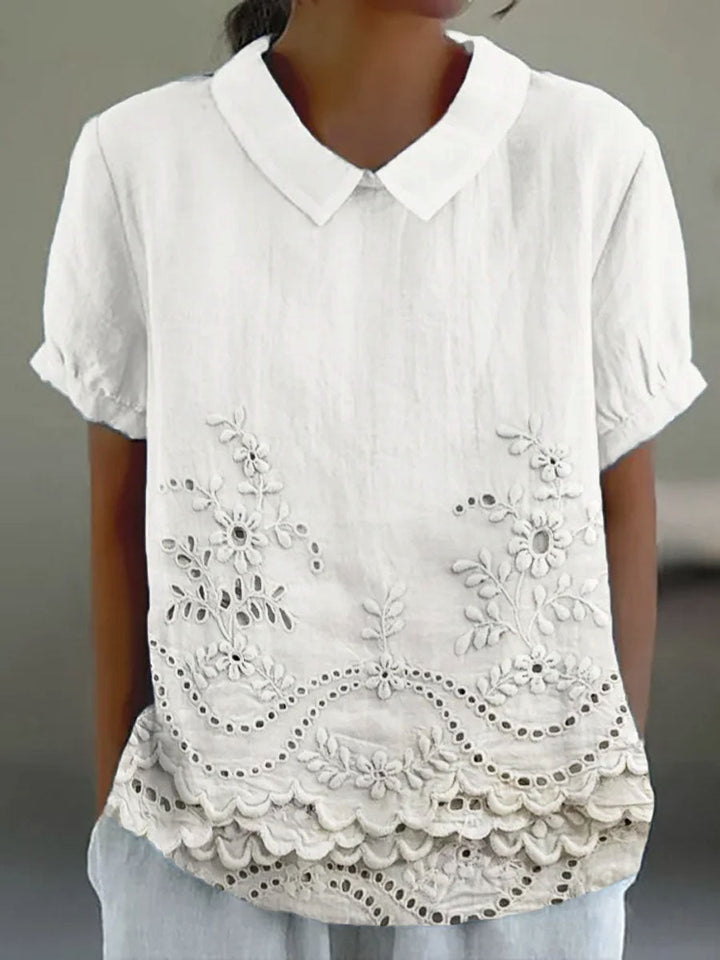 MOLLY - Floral Embroidered Shirt