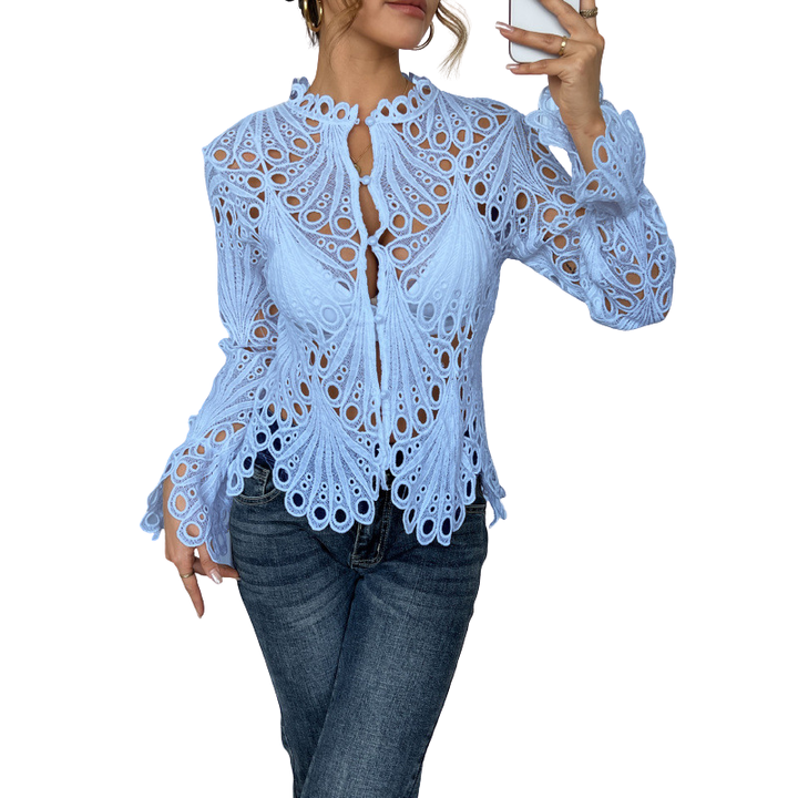CELIA - Modern Hollow Detail Blouse