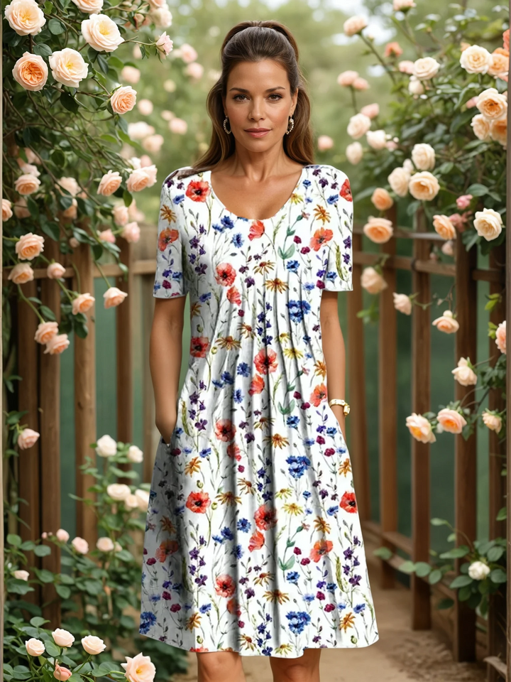 Marianne | Elegant Floral Midi Dress