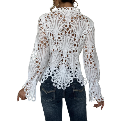 CELIA - Modern Hollow Detail Blouse