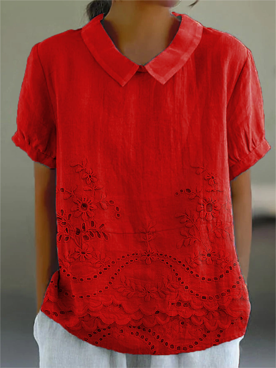 MOLLY - Floral Embroidered Shirt
