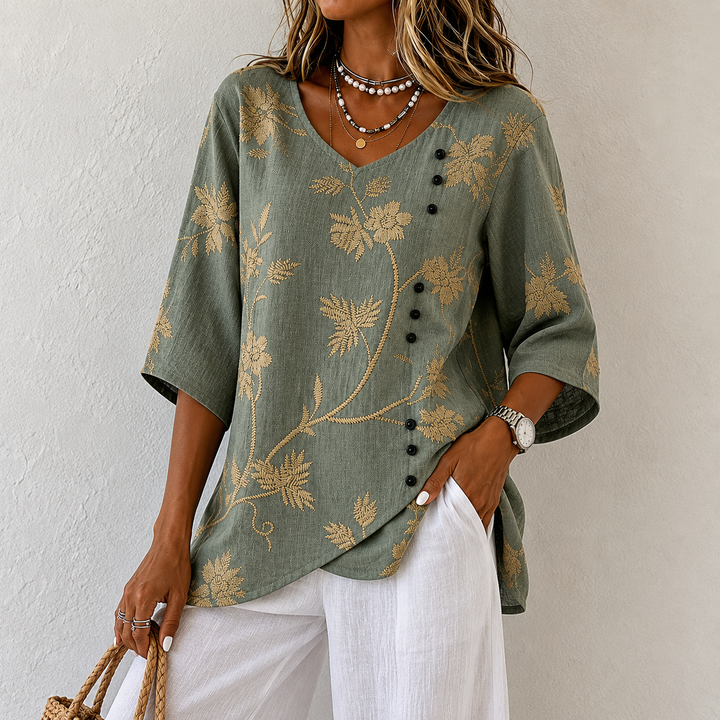 Maddison - Floral Embroidered Blouse