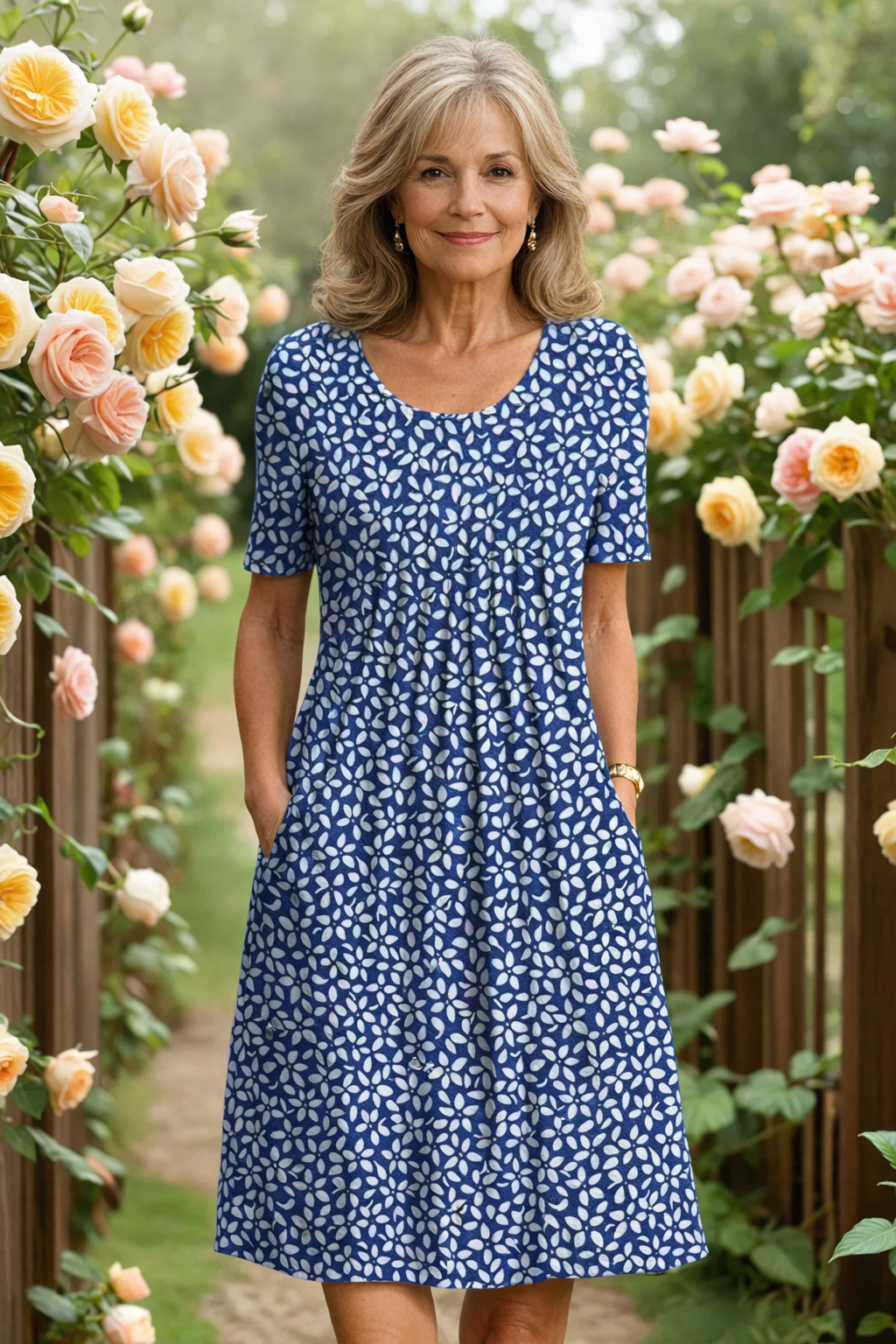 Marianne | Elegant Floral Midi Dress