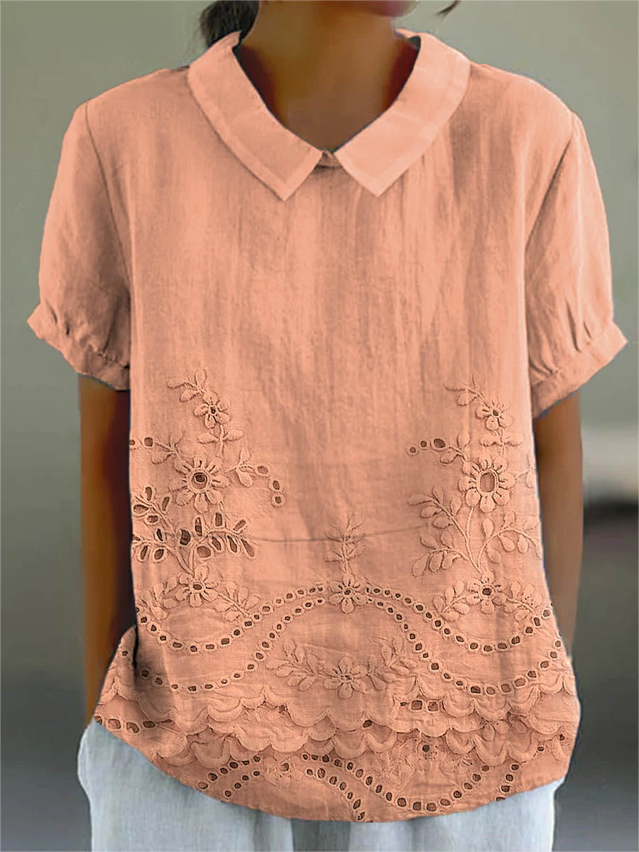MOLLY - Floral Embroidered Shirt