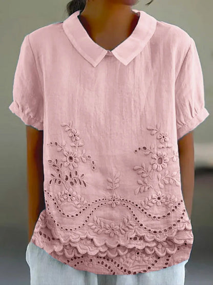 MOLLY - Floral Embroidered Shirt