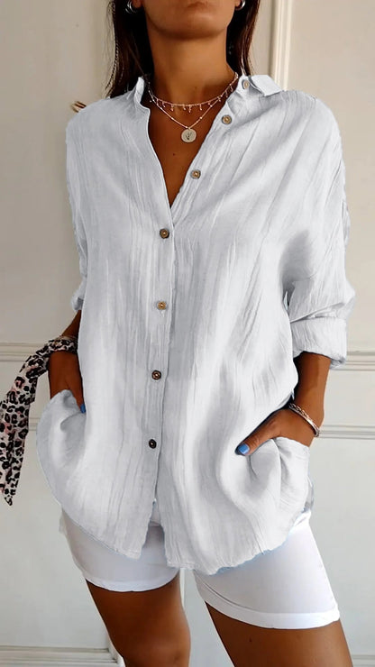 Sasha | Elegant Shirt with Pleated Style