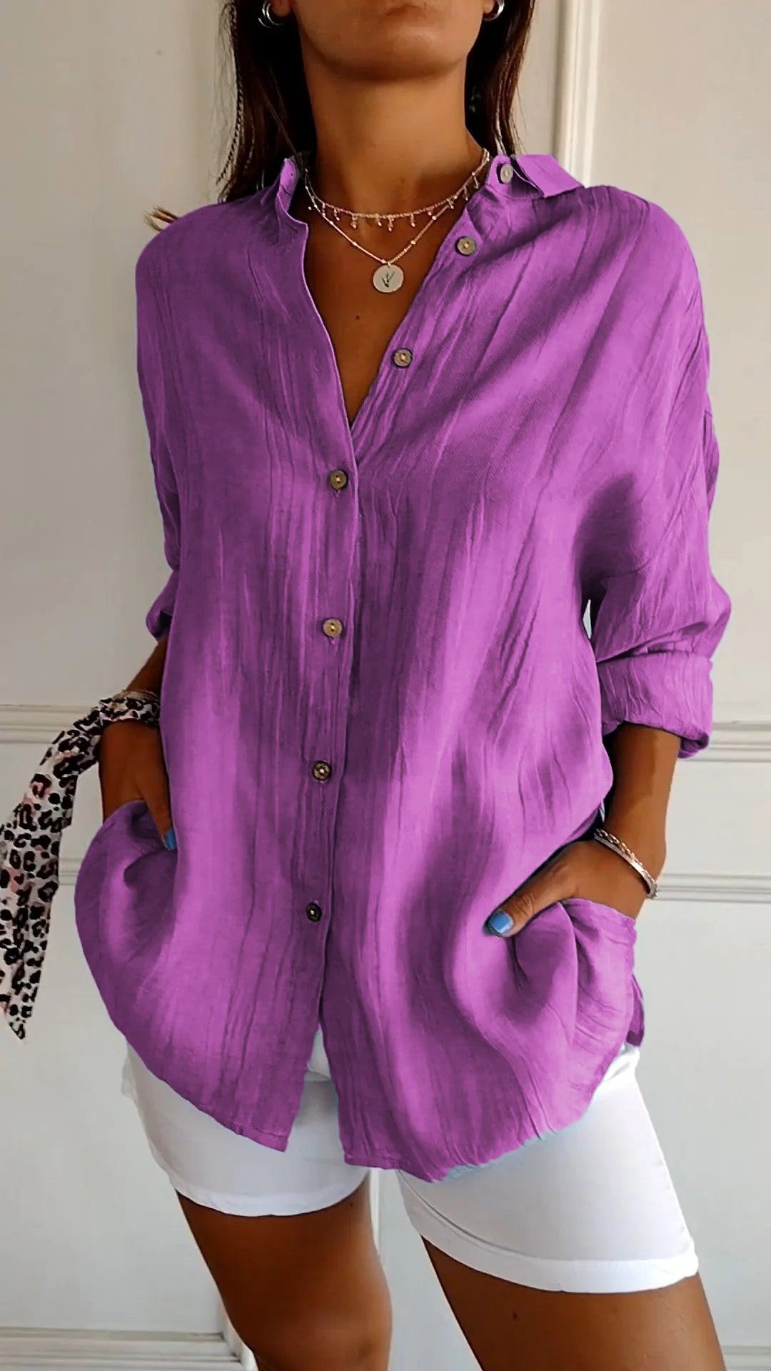 Sasha | Elegant Shirt with Pleated Style