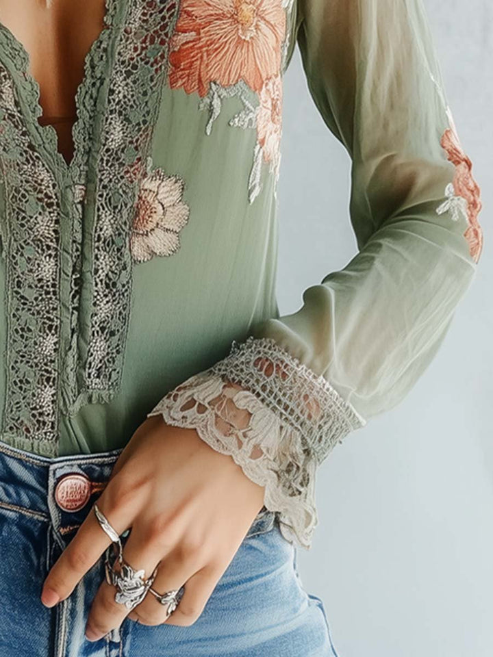 LIVY - Floral Pattern Blouse