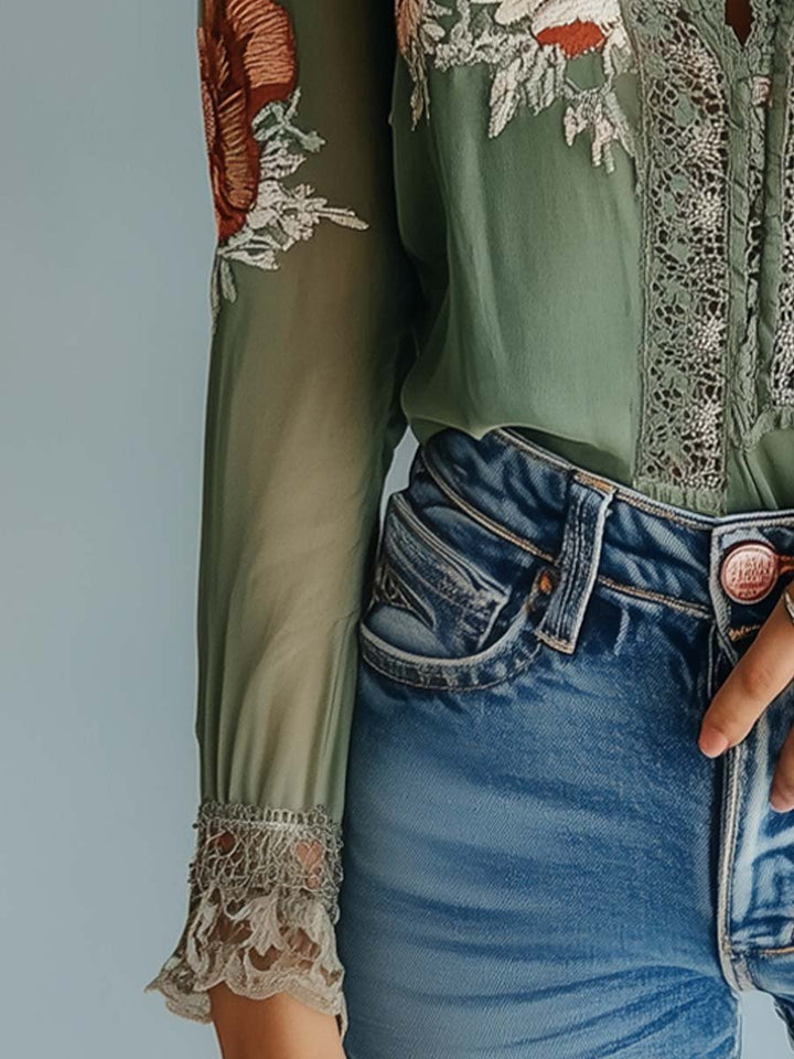 LIVY - Floral Pattern Blouse